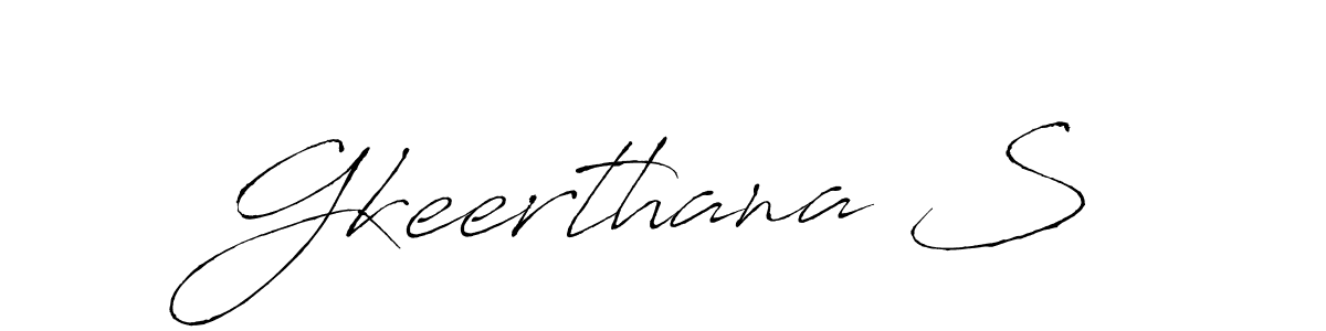 Gkeerthana S stylish signature style. Best Handwritten Sign (Antro_Vectra) for my name. Handwritten Signature Collection Ideas for my name Gkeerthana S. Gkeerthana S signature style 6 images and pictures png