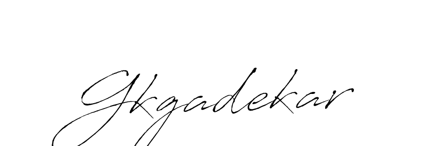 Make a beautiful signature design for name Gkgadekar. With this signature (Antro_Vectra) style, you can create a handwritten signature for free. Gkgadekar signature style 6 images and pictures png