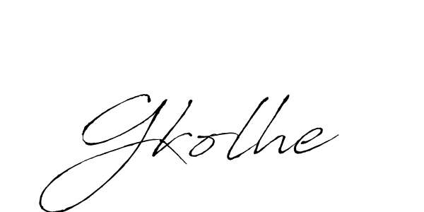 The best way (Antro_Vectra) to make a short signature is to pick only two or three words in your name. The name Gkolhe include a total of six letters. For converting this name. Gkolhe signature style 6 images and pictures png