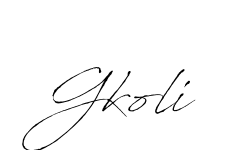 How to make Gkoli signature? Antro_Vectra is a professional autograph style. Create handwritten signature for Gkoli name. Gkoli signature style 6 images and pictures png