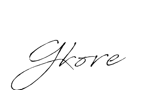 How to make Gkore signature? Antro_Vectra is a professional autograph style. Create handwritten signature for Gkore name. Gkore signature style 6 images and pictures png