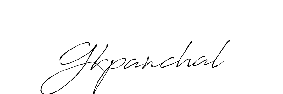Create a beautiful signature design for name Gkpanchal. With this signature (Antro_Vectra) fonts, you can make a handwritten signature for free. Gkpanchal signature style 6 images and pictures png