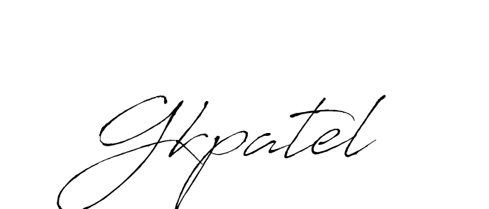 Gkpatel stylish signature style. Best Handwritten Sign (Antro_Vectra) for my name. Handwritten Signature Collection Ideas for my name Gkpatel. Gkpatel signature style 6 images and pictures png