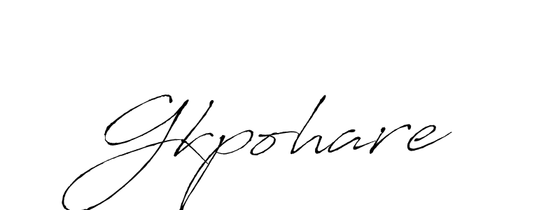 Create a beautiful signature design for name Gkpohare. With this signature (Antro_Vectra) fonts, you can make a handwritten signature for free. Gkpohare signature style 6 images and pictures png