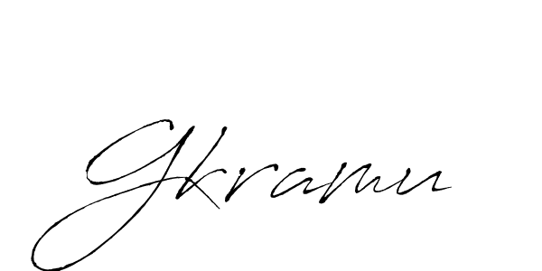 Gkramu stylish signature style. Best Handwritten Sign (Antro_Vectra) for my name. Handwritten Signature Collection Ideas for my name Gkramu. Gkramu signature style 6 images and pictures png