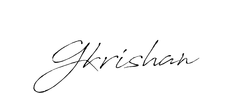 Use a signature maker to create a handwritten signature online. With this signature software, you can design (Antro_Vectra) your own signature for name Gkrishan. Gkrishan signature style 6 images and pictures png