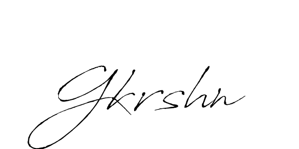 How to make Gkrshn signature? Antro_Vectra is a professional autograph style. Create handwritten signature for Gkrshn name. Gkrshn signature style 6 images and pictures png