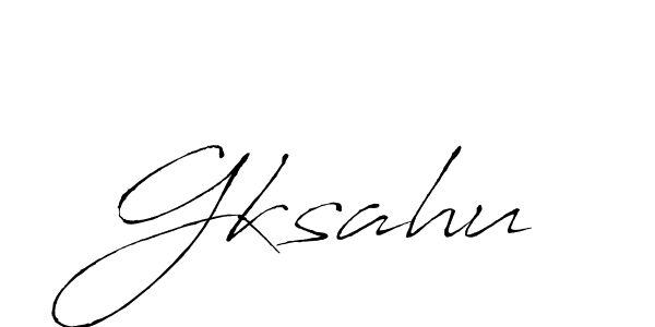 Design your own signature with our free online signature maker. With this signature software, you can create a handwritten (Antro_Vectra) signature for name Gksahu. Gksahu signature style 6 images and pictures png