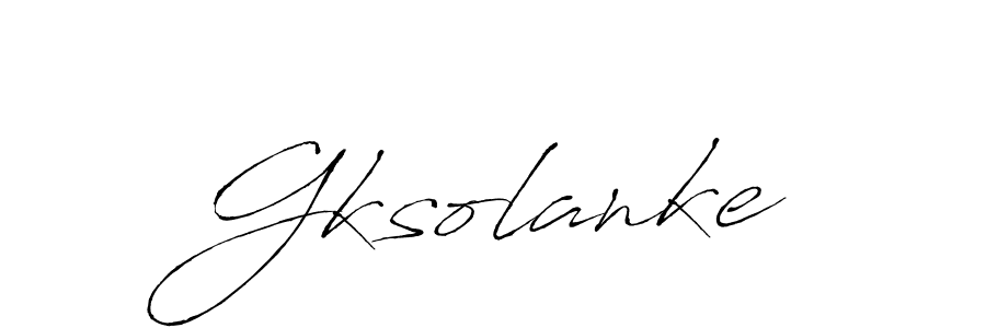 Design your own signature with our free online signature maker. With this signature software, you can create a handwritten (Antro_Vectra) signature for name Gksolanke. Gksolanke signature style 6 images and pictures png