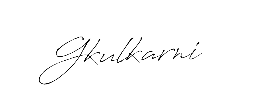 How to make Gkulkarni name signature. Use Antro_Vectra style for creating short signs online. This is the latest handwritten sign. Gkulkarni signature style 6 images and pictures png