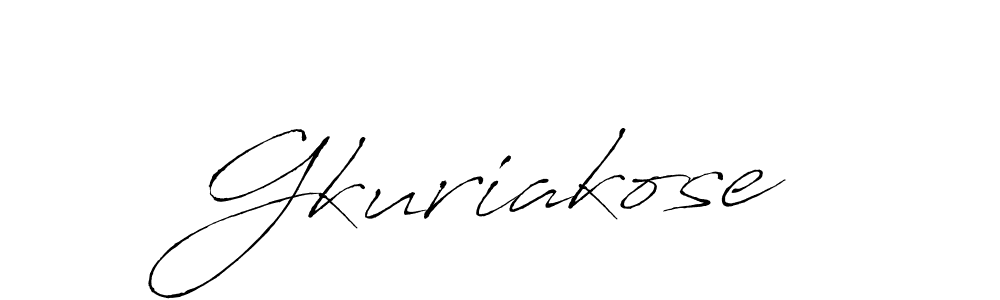 How to make Gkuriakose name signature. Use Antro_Vectra style for creating short signs online. This is the latest handwritten sign. Gkuriakose signature style 6 images and pictures png