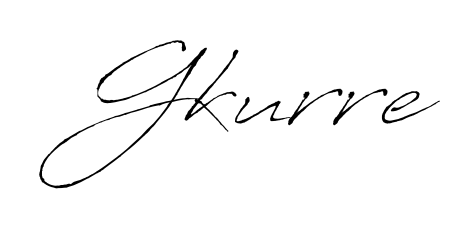 Make your name Gkurre memorable on every contract using Antro_Vectra autograph style. Instant transparent background export available. Gkurre signature style 6 images and pictures png