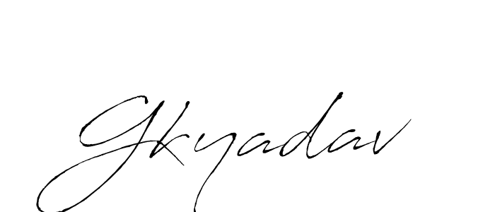 Design your own signature with our free online signature maker. With this signature software, you can create a handwritten (Antro_Vectra) signature for name Gkyadav. Gkyadav signature style 6 images and pictures png