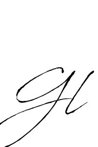 Use a signature maker to create a handwritten signature online. With this signature software, you can design (Antro_Vectra) your own signature for name Gl. Gl signature style 6 images and pictures png