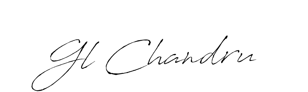 How to make Gl Chandru name signature. Use Antro_Vectra style for creating short signs online. This is the latest handwritten sign. Gl Chandru signature style 6 images and pictures png