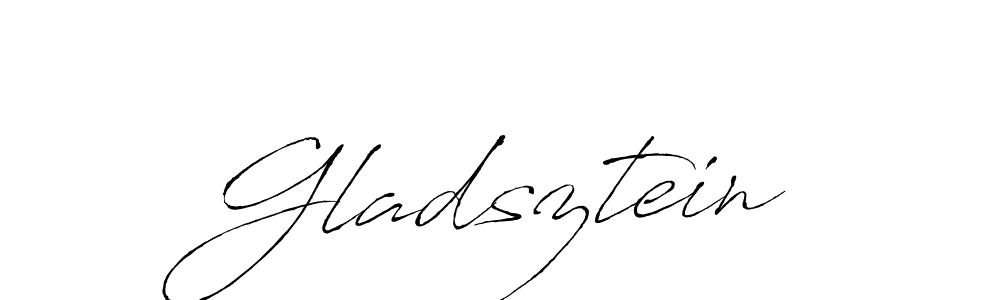 Create a beautiful signature design for name Gladsztein. With this signature (Antro_Vectra) fonts, you can make a handwritten signature for free. Gladsztein signature style 6 images and pictures png