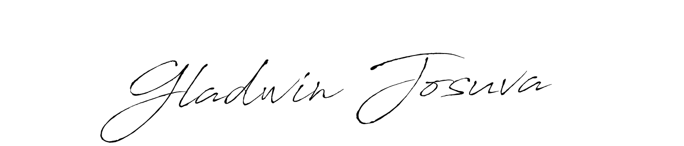 How to make Gladwin Josuva name signature. Use Antro_Vectra style for creating short signs online. This is the latest handwritten sign. Gladwin Josuva signature style 6 images and pictures png