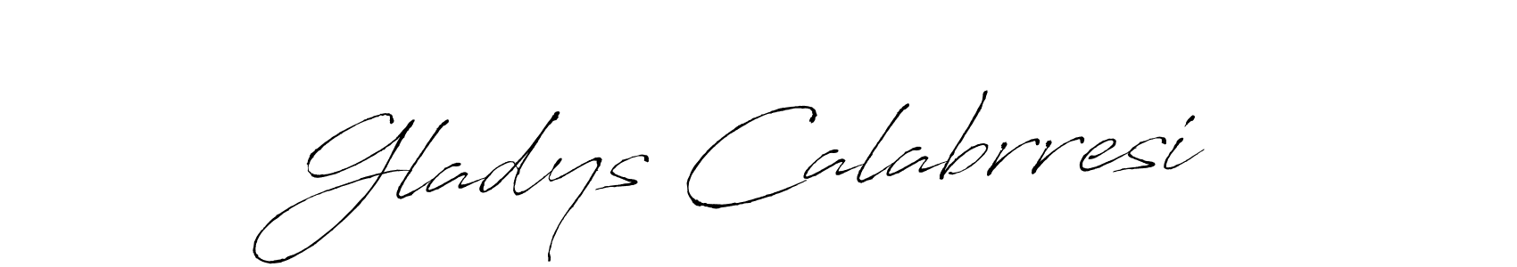 Make a beautiful signature design for name Gladys Calabrresi. With this signature (Antro_Vectra) style, you can create a handwritten signature for free. Gladys Calabrresi signature style 6 images and pictures png