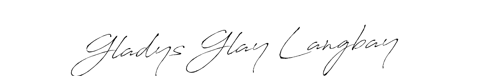 The best way (Antro_Vectra) to make a short signature is to pick only two or three words in your name. The name Gladys Glay Langbay include a total of six letters. For converting this name. Gladys Glay Langbay signature style 6 images and pictures png