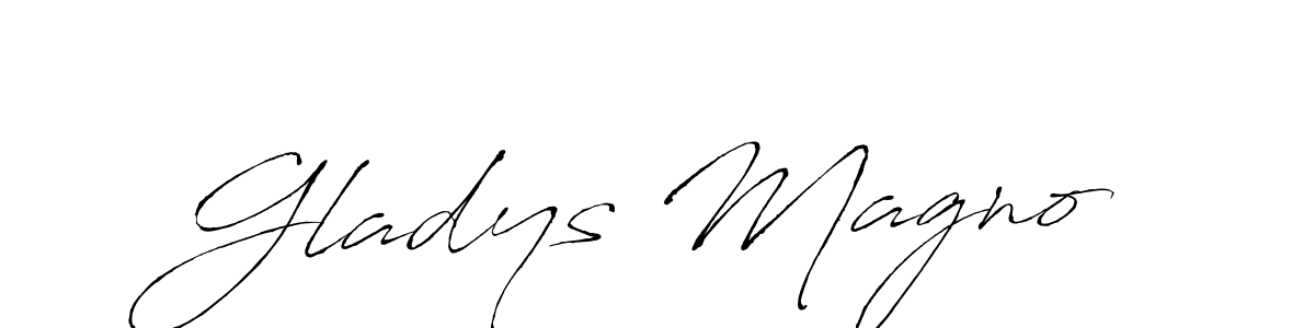 It looks lik you need a new signature style for name Gladys Magno. Design unique handwritten (Antro_Vectra) signature with our free signature maker in just a few clicks. Gladys Magno signature style 6 images and pictures png