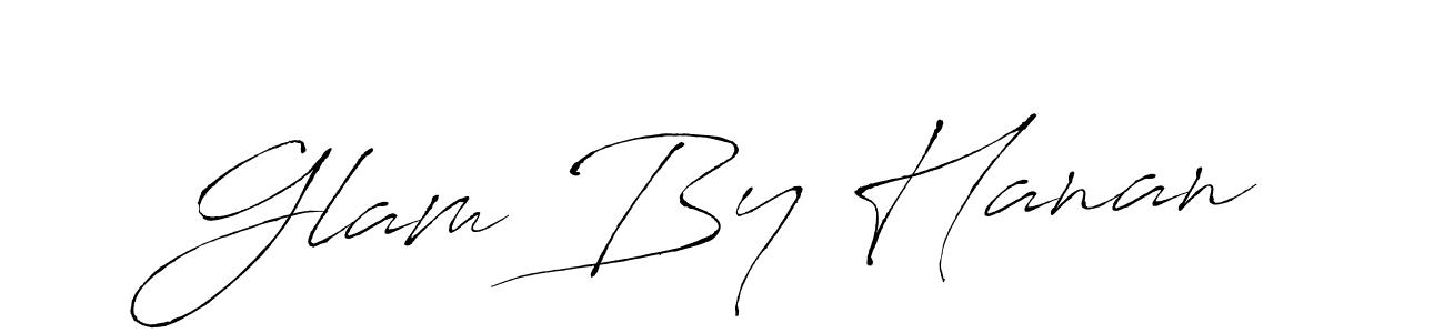 Also You can easily find your signature by using the search form. We will create Glam By Hanan name handwritten signature images for you free of cost using Antro_Vectra sign style. Glam By Hanan signature style 6 images and pictures png
