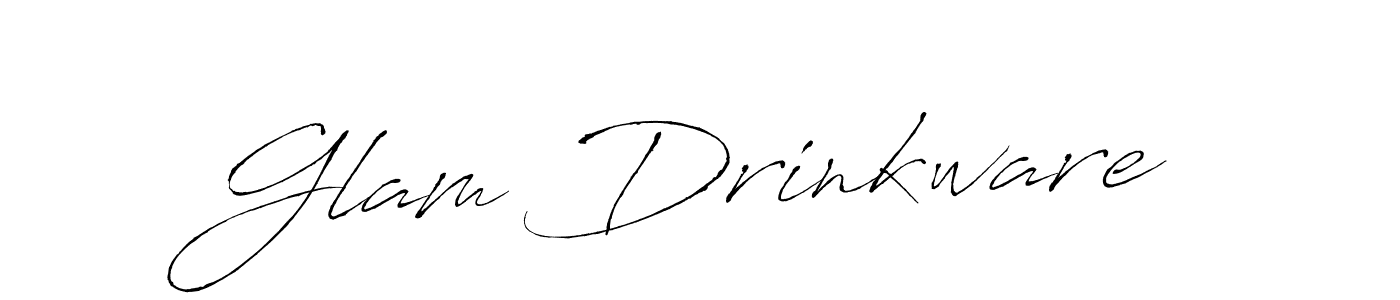 Antro_Vectra is a professional signature style that is perfect for those who want to add a touch of class to their signature. It is also a great choice for those who want to make their signature more unique. Get Glam Drinkware name to fancy signature for free. Glam Drinkware signature style 6 images and pictures png