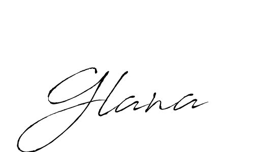 How to make Glana name signature. Use Antro_Vectra style for creating short signs online. This is the latest handwritten sign. Glana signature style 6 images and pictures png