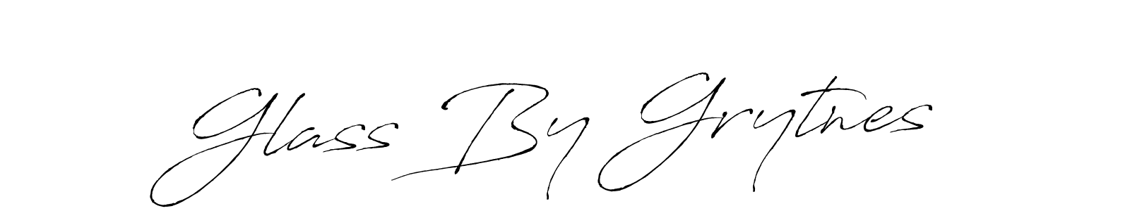 How to make Glass By Grytnes name signature. Use Antro_Vectra style for creating short signs online. This is the latest handwritten sign. Glass By Grytnes signature style 6 images and pictures png