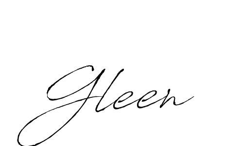 Make a beautiful signature design for name Gleen. With this signature (Antro_Vectra) style, you can create a handwritten signature for free. Gleen signature style 6 images and pictures png