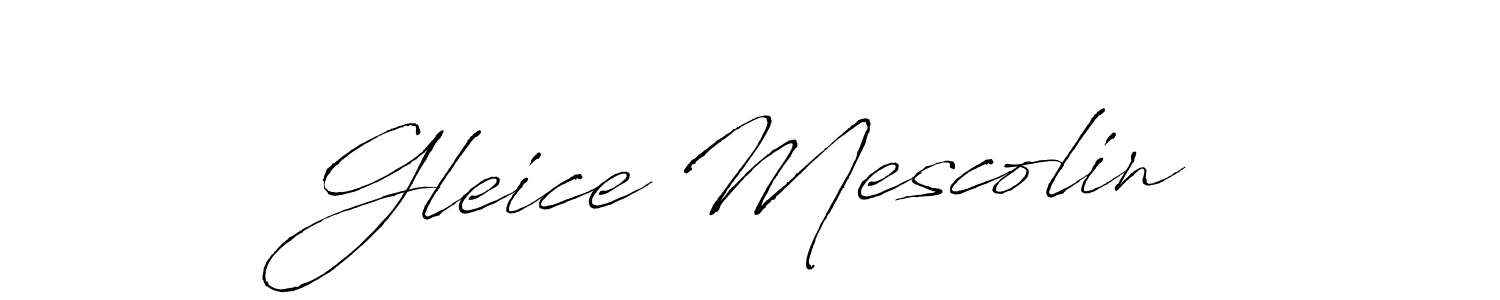 Antro_Vectra is a professional signature style that is perfect for those who want to add a touch of class to their signature. It is also a great choice for those who want to make their signature more unique. Get Gleice Mescolin name to fancy signature for free. Gleice Mescolin signature style 6 images and pictures png