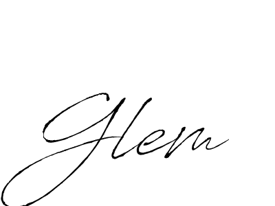Antro_Vectra is a professional signature style that is perfect for those who want to add a touch of class to their signature. It is also a great choice for those who want to make their signature more unique. Get Glem name to fancy signature for free. Glem signature style 6 images and pictures png