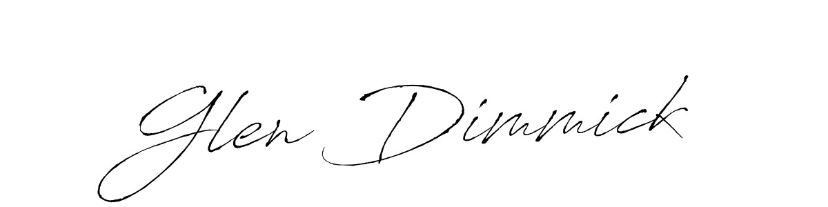 Make a beautiful signature design for name Glen Dimmick. With this signature (Antro_Vectra) style, you can create a handwritten signature for free. Glen Dimmick signature style 6 images and pictures png