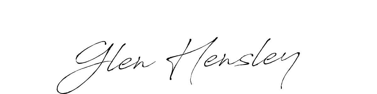 Design your own signature with our free online signature maker. With this signature software, you can create a handwritten (Antro_Vectra) signature for name Glen Hensley. Glen Hensley signature style 6 images and pictures png