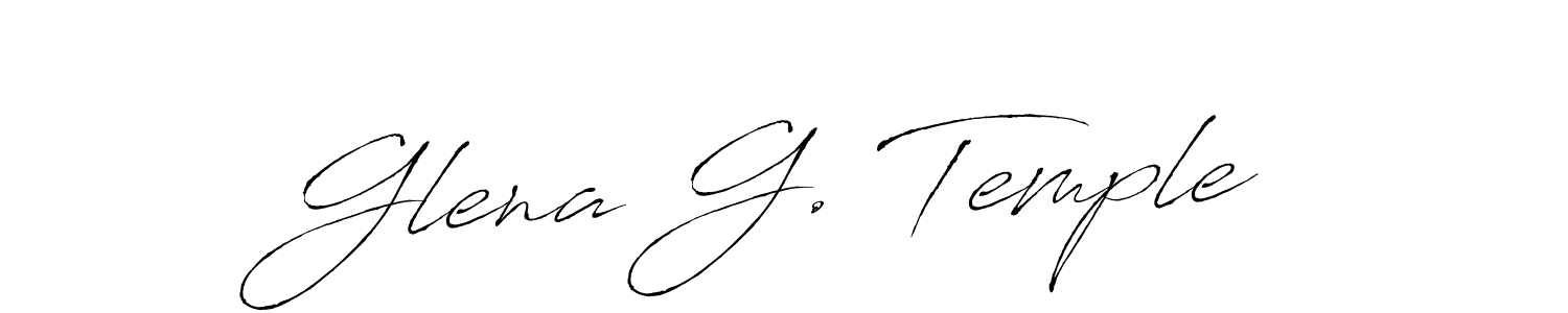 Make a beautiful signature design for name Glena G. Temple. With this signature (Antro_Vectra) style, you can create a handwritten signature for free. Glena G. Temple signature style 6 images and pictures png