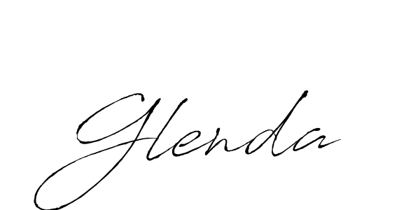 Design your own signature with our free online signature maker. With this signature software, you can create a handwritten (Antro_Vectra) signature for name Glenda. Glenda signature style 6 images and pictures png