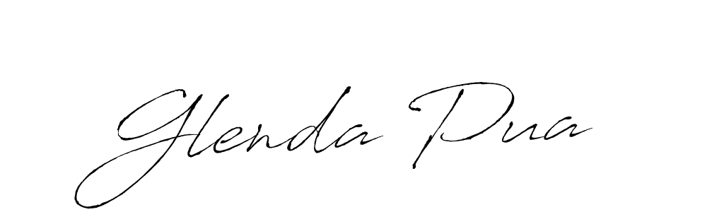 How to make Glenda Pua name signature. Use Antro_Vectra style for creating short signs online. This is the latest handwritten sign. Glenda Pua signature style 6 images and pictures png
