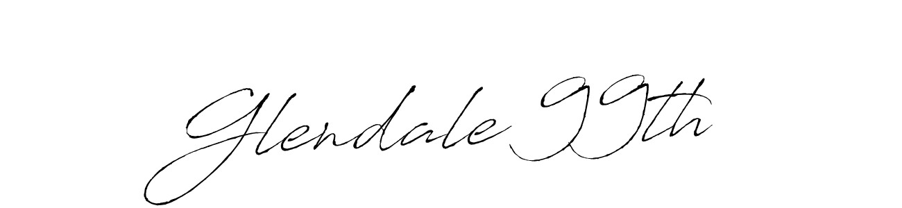 How to make Glendale 99th name signature. Use Antro_Vectra style for creating short signs online. This is the latest handwritten sign. Glendale 99th signature style 6 images and pictures png