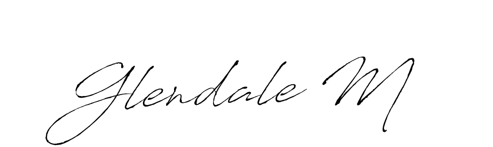 Design your own signature with our free online signature maker. With this signature software, you can create a handwritten (Antro_Vectra) signature for name Glendale M. Glendale M signature style 6 images and pictures png