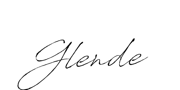 Make a beautiful signature design for name Glende. With this signature (Antro_Vectra) style, you can create a handwritten signature for free. Glende signature style 6 images and pictures png