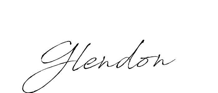 Make a beautiful signature design for name Glendon. With this signature (Antro_Vectra) style, you can create a handwritten signature for free. Glendon signature style 6 images and pictures png