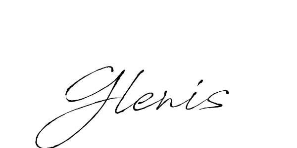 Design your own signature with our free online signature maker. With this signature software, you can create a handwritten (Antro_Vectra) signature for name Glenis. Glenis signature style 6 images and pictures png