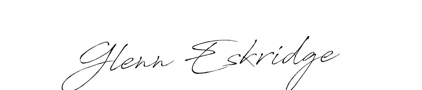 How to make Glenn Eskridge name signature. Use Antro_Vectra style for creating short signs online. This is the latest handwritten sign. Glenn Eskridge signature style 6 images and pictures png