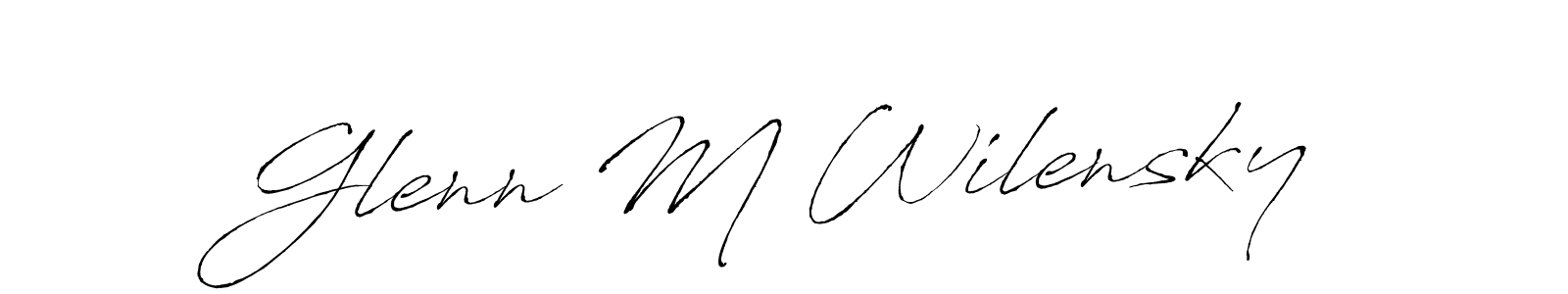 How to Draw Glenn M Wilensky signature style? Antro_Vectra is a latest design signature styles for name Glenn M Wilensky. Glenn M Wilensky signature style 6 images and pictures png