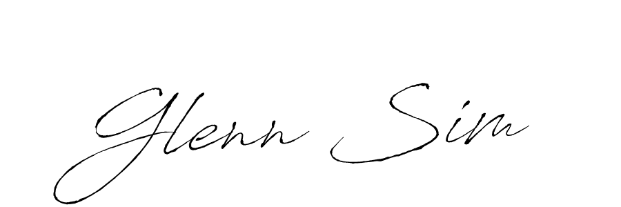Also You can easily find your signature by using the search form. We will create Glenn Sim name handwritten signature images for you free of cost using Antro_Vectra sign style. Glenn Sim signature style 6 images and pictures png