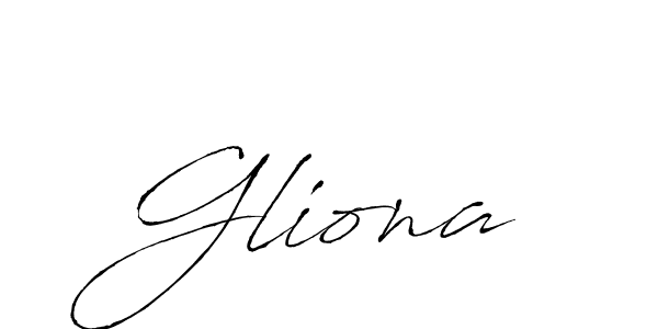 Design your own signature with our free online signature maker. With this signature software, you can create a handwritten (Antro_Vectra) signature for name Gliona. Gliona signature style 6 images and pictures png
