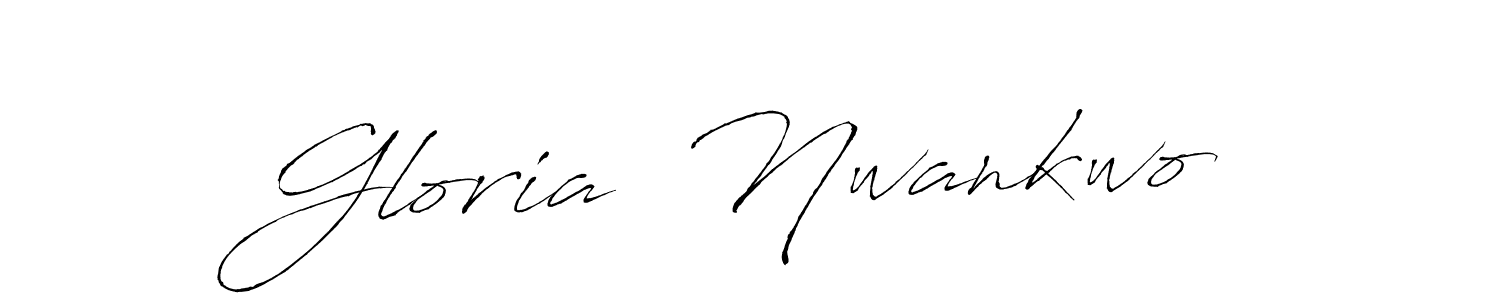 Make a beautiful signature design for name Gloria  Nwankwo. With this signature (Antro_Vectra) style, you can create a handwritten signature for free. Gloria  Nwankwo signature style 6 images and pictures png