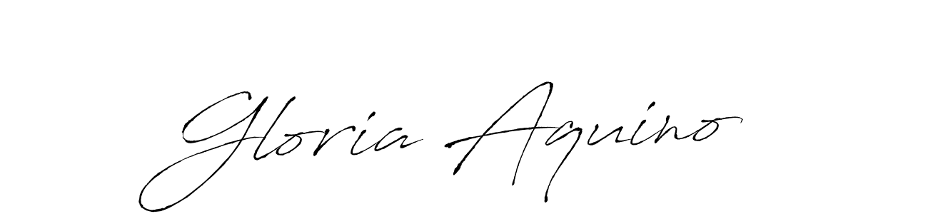 How to make Gloria Aquino name signature. Use Antro_Vectra style for creating short signs online. This is the latest handwritten sign. Gloria Aquino signature style 6 images and pictures png