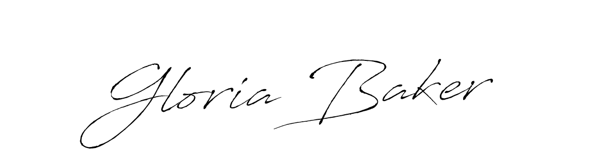 Gloria Baker stylish signature style. Best Handwritten Sign (Antro_Vectra) for my name. Handwritten Signature Collection Ideas for my name Gloria Baker. Gloria Baker signature style 6 images and pictures png