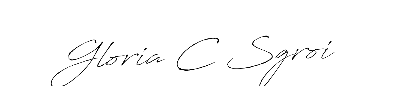 How to make Gloria C Sgroi signature? Antro_Vectra is a professional autograph style. Create handwritten signature for Gloria C Sgroi name. Gloria C Sgroi signature style 6 images and pictures png