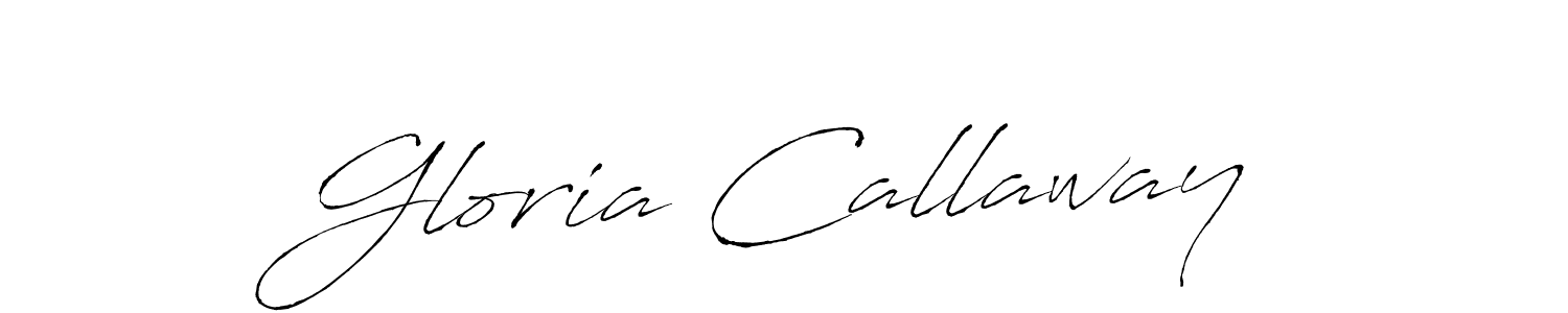 How to make Gloria Callaway name signature. Use Antro_Vectra style for creating short signs online. This is the latest handwritten sign. Gloria Callaway signature style 6 images and pictures png